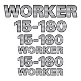Kit Adesivo Volkswagen 15 180 Worker Emblema Caminhão Cmk58