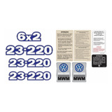 Kit Adesivo Volkswagen 23 220 6x2 Emblema Mwm Caminhão Cmk92