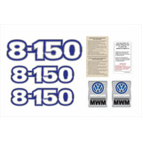 Kit Adesivo Volkswagen 8 150 Emblema Mwm Caminhão Cmk21