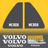 Kit Adesivo Volvo Mc80b Mini Carregadeira E Etiquetas Mk Cor Padrão