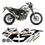 Kit Adesivo Yamaha Xt660r 2015 A 2018 Branca Faixa Emblema