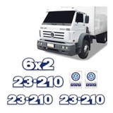 Kit Adesivos 23 210 6x2 Emblemas Caminhão Volkswagen Mwm