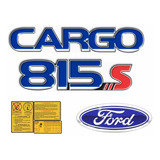 Kit Adesivos 3d Compatível Ford Cargo 815 S Caminhão Kit09 Cor Emblemas Ford Cargo 815s   Resinado