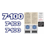 Kit Adesivos 3d Compatível Volkswagen 7 100 Etiqueta Cmk06 Cor Emblemas 7 100 Mwm Resinado Etiquetas