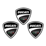 Kit Adesivos 3d Logo Escudo Moto Carro Capacete Bau Ducati 1