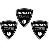 Kit Adesivos 3d Logo Escudo Moto Carro Capacete Bau Ducati 2