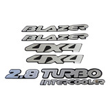 Kit Adesivos Blazer 4x4 2.8 Turbo Intercooler 2001 Prata