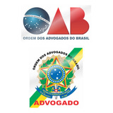Kit Adesivos Brasão Logo Ordem Dos Advogados Do Brasil Oab