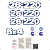 Kit Adesivos Caminhão 26 220 6x4 Emblemas Resinados Genérico