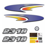 Kit Adesivos Caminhão Mercedes Benz 2318 Completo