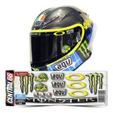 Kit Adesivos Capacete Oakley Monster Yamaha