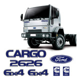 Kit Adesivos Cargo 2626 Cummins 6x4 Emblemas Caminhão Ford