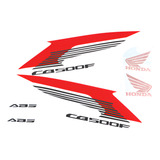 Kit Adesivos Cb 500f Moto Branca Jogo De Faixas Tanque Honda