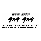 Kit Adesivos Chevrolet S10 4x4 95 96 97 98 99 00 Preto R745