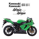 Kit Adesivos Compatível Ninja Zx-6r 636 2005 Verde R928 Cor Padrão