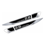 Kit Adesivos Compatível S10 2 8 Turbo Diesel Resinados R886 Cor Cromado