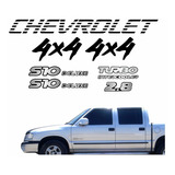 Kit Adesivos Compatível S10 Deluxe 2 8 4x4 Turbo 2000 R751