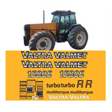 Kit Adesivos Compatível Trator Valtra 1580s Turbo Etiquetas Cor Trator Valtra Valmet 1580s