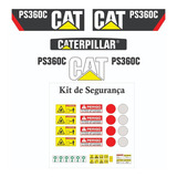 Kit Adesivos Completo Caterpillar Ps360c P Máquinas Pesadas Cor Preto