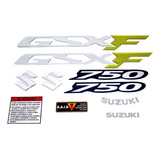 Kit Adesivos Cromados Emblemas Etiquetas Suzuki Gsxf 750