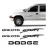 Kit Adesivos Dakota Sport Dodge Emblemas Laterais E Traseiro Cor Preto