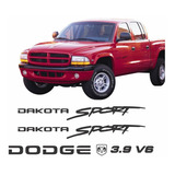 Kit Adesivos Dodge Dakota Sport 3 9 V6 Em Preto 01