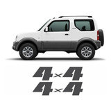 Kit Adesivos Emblema 4x4 Suzuki Jimny 4x4 Cor Padrão