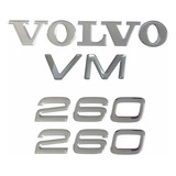 Kit Adesivos Emblema Lateral Para Volvo Vm 260 20695 Cor Vm 260 2004