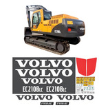 Kit Adesivos Escavadeira Volvo Ec210blc Prime Etiquetas