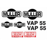Kit Adesivos Etiquetas Rolo Compactador Muller Vap 55