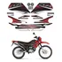 Kit Adesivos Faixa Para Yamaha Xtz 125 2011 Vermelha 16037 Cor Vermelho