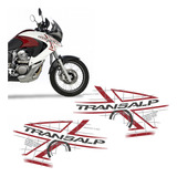 Kit Adesivos Faixa Tanque Moto Honda Transalp 2011 Até 2012