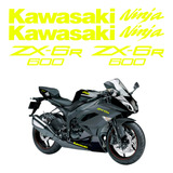 Kit Adesivos Faixas Amarelo Compatível Moto Zx 6r 600 Kit024