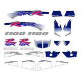 Kit Adesivos Faixas Carenagem Suzuki Gsxr 1100 1993 Branca
