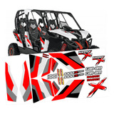 Kit Adesivos Faixas P Can am Maverick X2 Rs Max 4 Portas