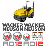 Kit Adesivos Faixas Rolo Compactador Wacker Neuson Rd12