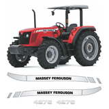 Kit Adesivos Faixas Trator Massey Ferguson Mf 4275