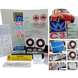 Kit Adesivos Fusca Itamar Série Ouro Vidros E Lataria