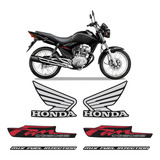 Kit Adesivos Honda Cg Fan 150 Esi 2012 2013 Moto Preta