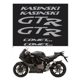Kit Adesivos Kasinski Comet 250 Gtr Em Prata 01