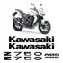 Kit Adesivos Kawasaki Z750 2010 Abs Emblemas Preto Completo