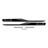 Kit Adesivos L200 Triton Savana 2022 Laterais + Emblemas