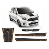 Kit Adesivos Laterais E Capo Ford Ka Trail 2018 Preto