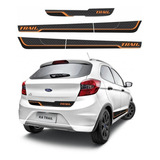 Kit Adesivos Laterais E Traseira Ford Ka Trail 2018 Cinza Cor Padrão