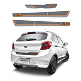 Kit Adesivos Laterais Traseira Trail Para Ford Ka 2018 18832 Cor Cinza Laranja