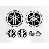 Kit Adesivos Logo Compatível Com Yamaha Resinado Cromado R2 Cor Adesivo Emblema Gráfico Yamaha Cromado Resinado