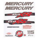 Kit Adesivos Mercury Proxs 115 Para Motor De Popa Optimax