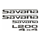 Kit Adesivos Mitsubishi Savana L200 4x4
