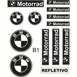 Kit Adesivos Moto Capacete Refletivo Bmw
