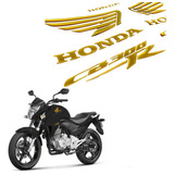 Kit Adesivos Moto Honda Cb 300r Emblemas Dourado Tanque